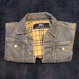 Kids Burberry Jean Jacket With Burberry Interior